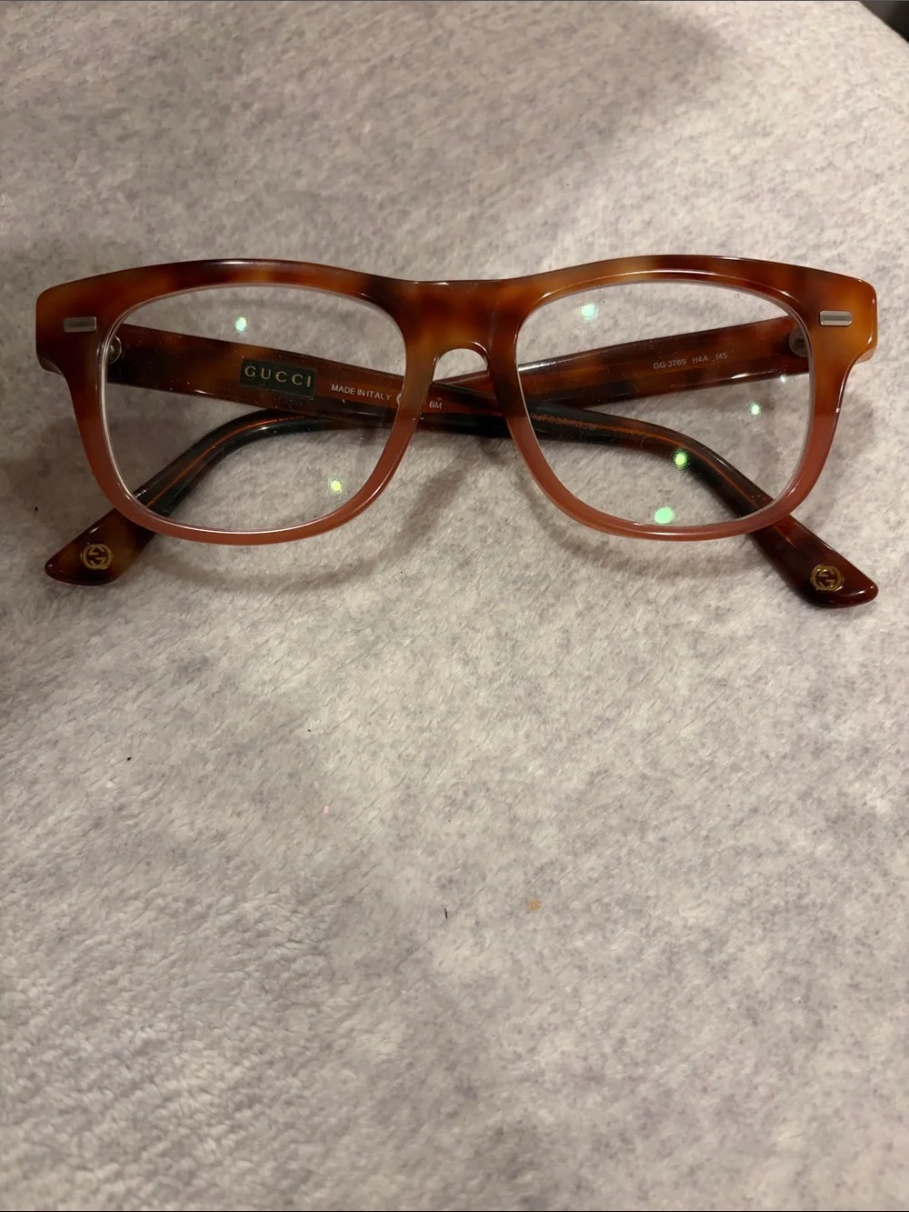 Gucci Tortoiseshell Square Optical Glasses - Amber Brown